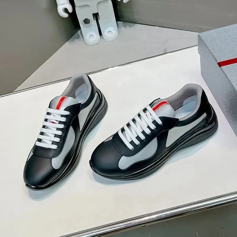 Chaussures de course polyvalentes à bout rond, en cuir véritable, semelle plate, de marque Guangzhou P, en stock, pour le commerce extérieur, mod