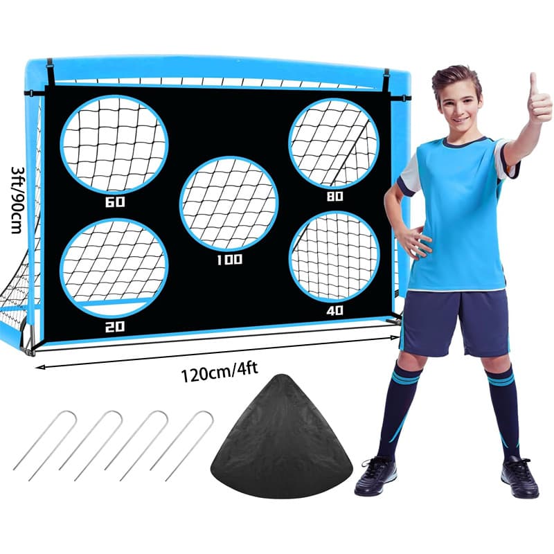 ​5x4ft 2-In-1 Portable Soccer Goal - Detachable Training Net With 420D Oxford Fabric