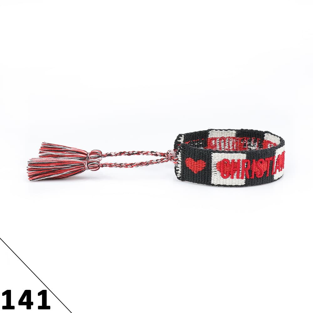 Bracelet unisexe tendance avec lettres tressées