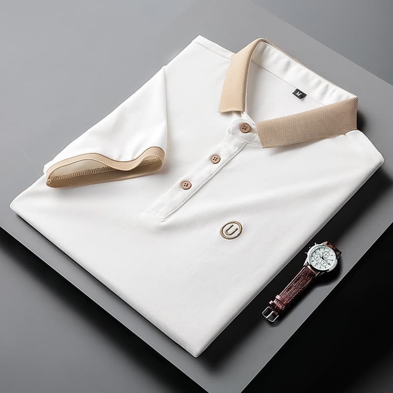 Summer Men's Polo Shirt Casual Embroidered U Neck Turn down Collar Short Sleeve T-Shirt for Wholesale And Dropshipping