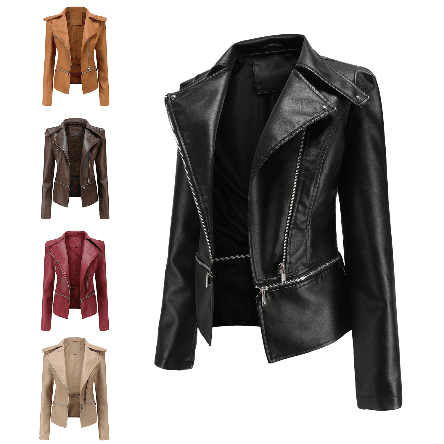 Women's Clothing New Leather Jacket Detachable Spring And Autumn Coat Ladies Fashion Casual Jacket