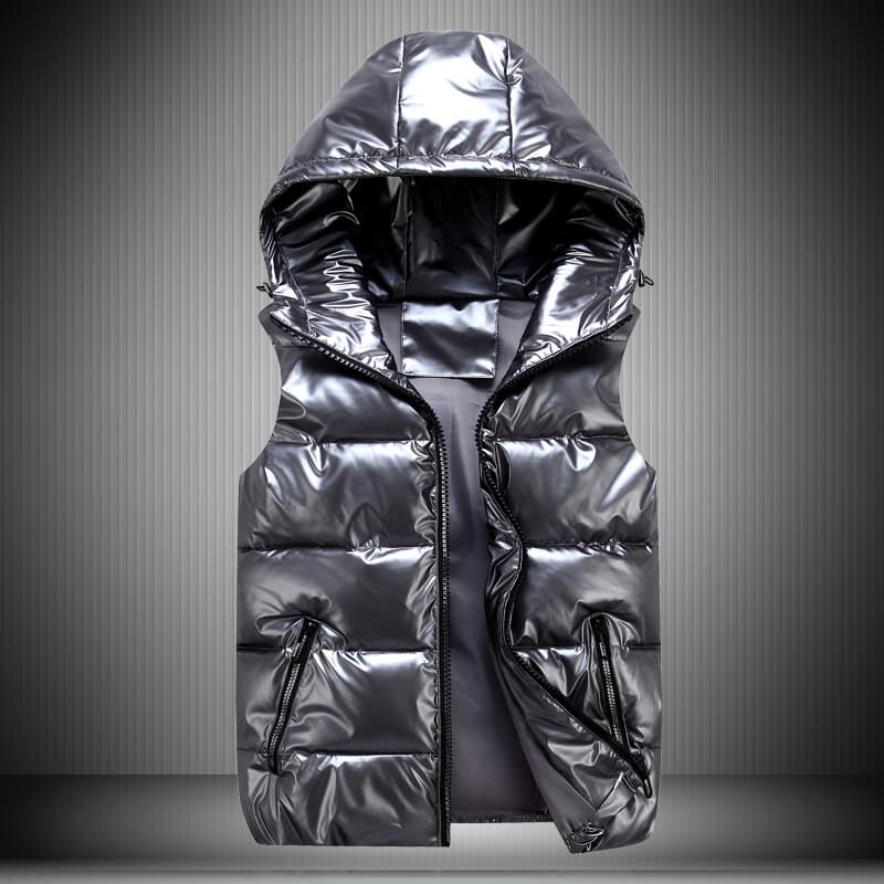 Family Matching Puffer Vests – Shiny Stand Collar Winter Vests For Men & Kids | Trendy Streetwear With Thermal Lining (S-XXXXL)​