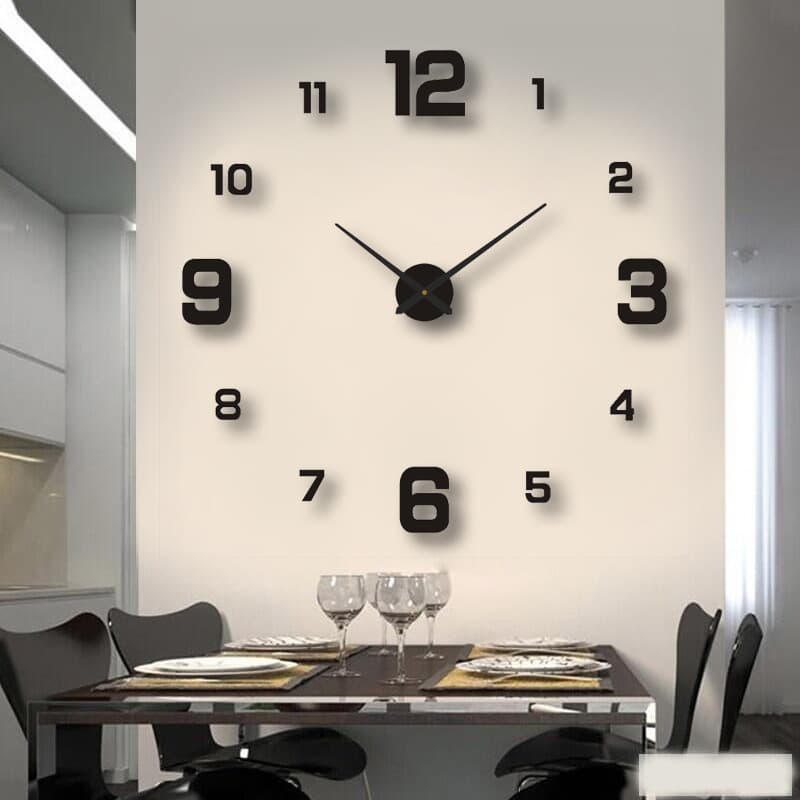 Premium Silent Wall Clock With World Time Display – Elegant European-Style Metal Frame, Sweep Movement & Glossy Glass Face