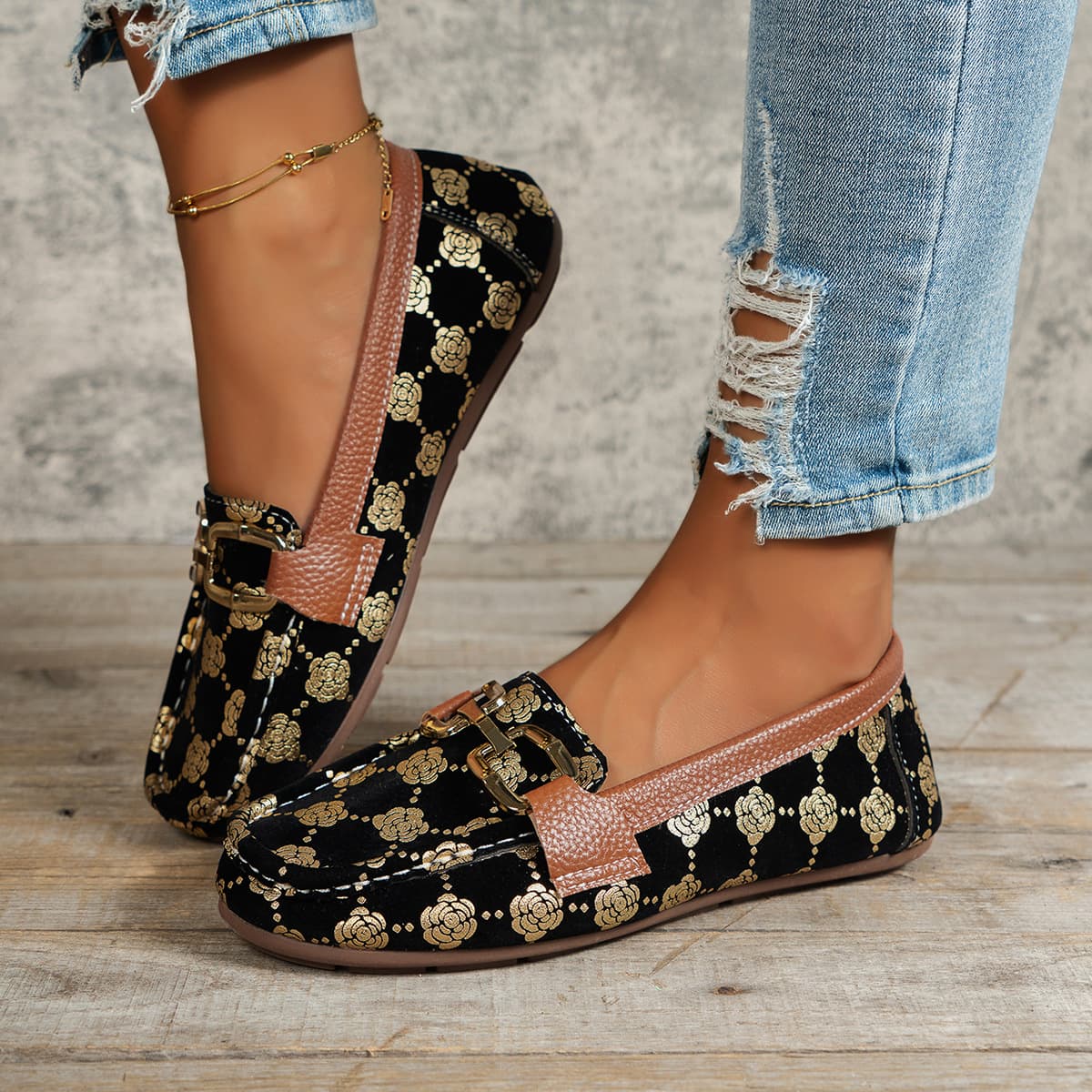 Women’s Shoes Fashion Shoes For Women Spring New Flat Slip On Shoes For Large Size Casual Toad Shoes