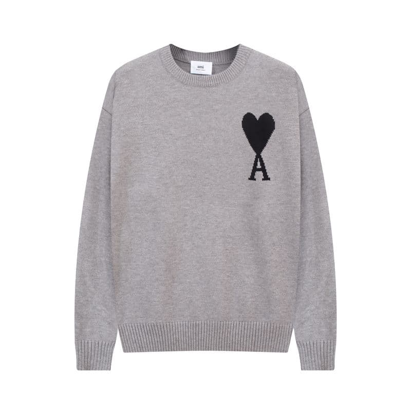 AMI Nouveau pull jacquard à col rond