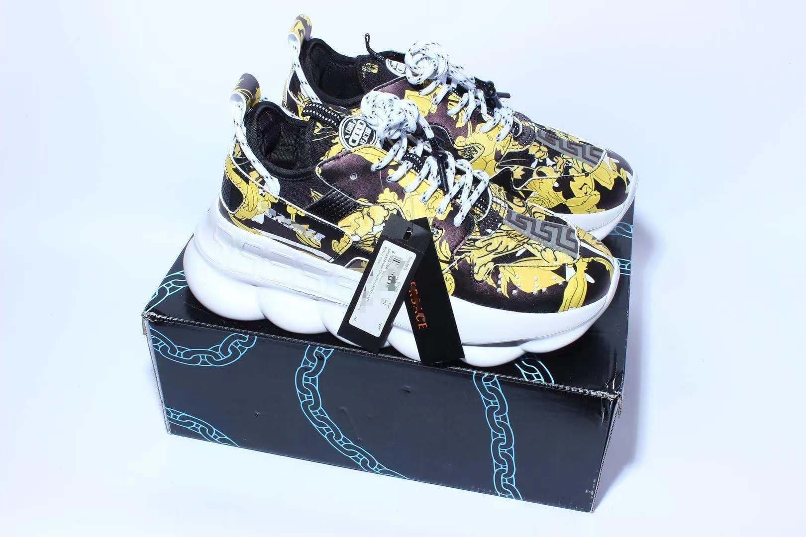 Chaussures décontractées haut de gamme, chaussures de sport italiennes réfléchissantes à haute chaîne, style papa, en cuir suédé multicolore