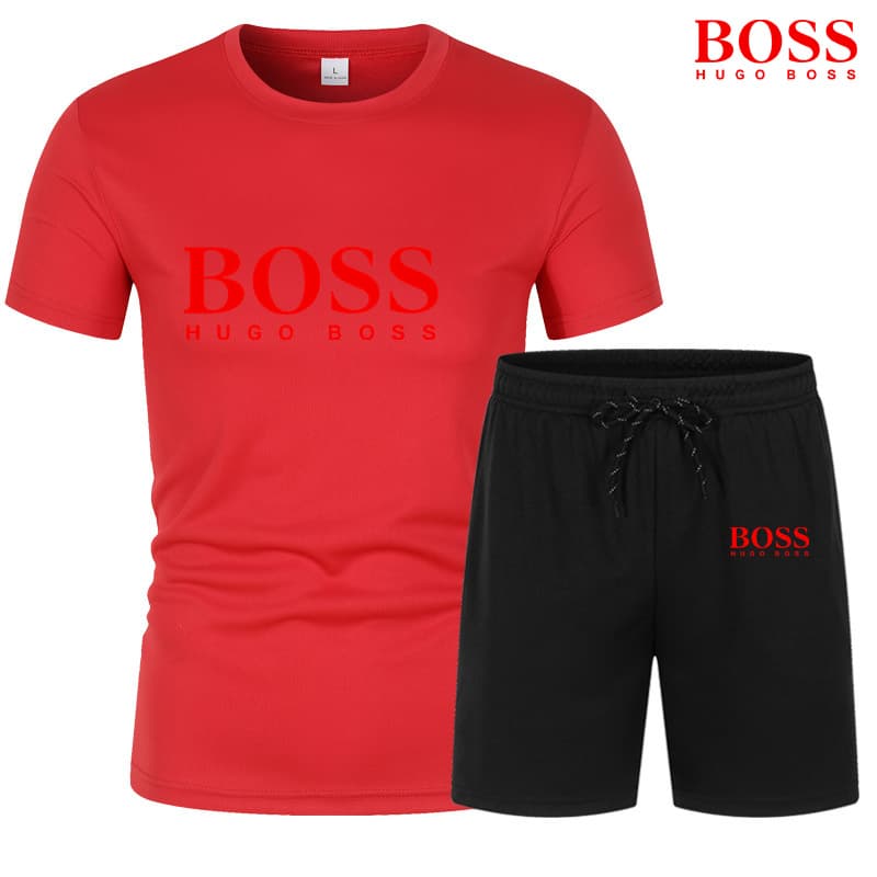 Ensemble short d'été à la mode pour hommes, ensemble de sport respirant et à séchage rapide pour hommes, ensemble T-shirt à manches courtes, en