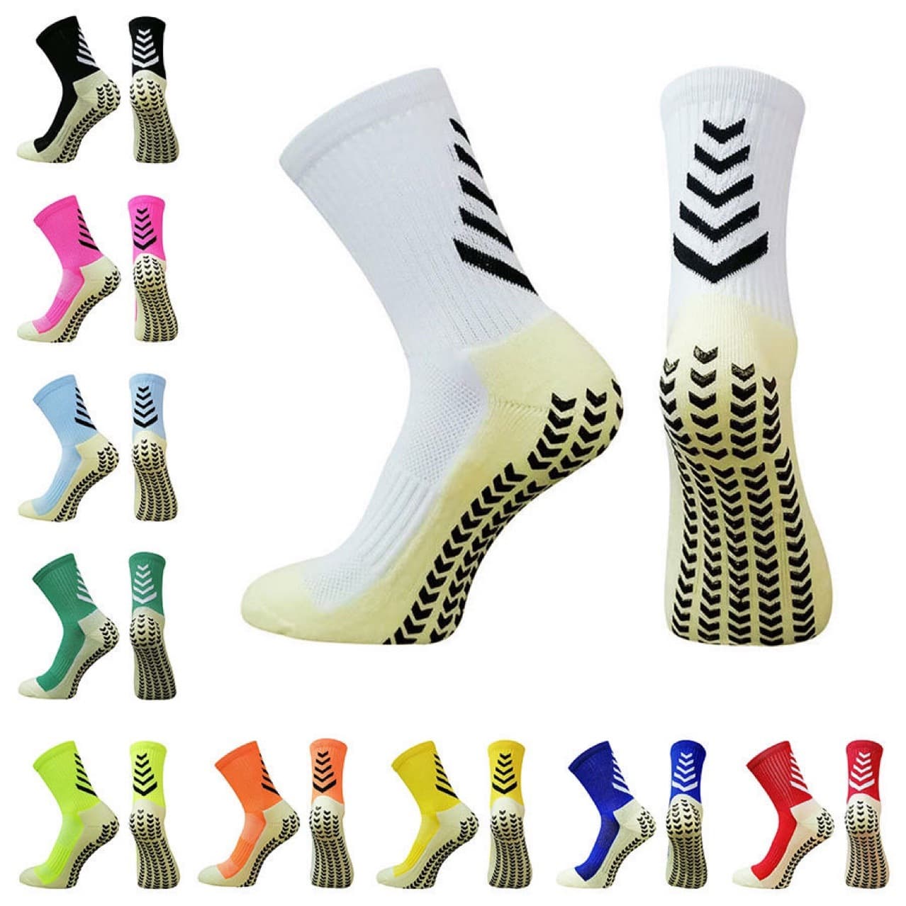 Football Socks Medium Tube Sports Socks Running Socks Non-slip Silicone Thickened Towel Bottom Wear-resistant Sweat Absorption
