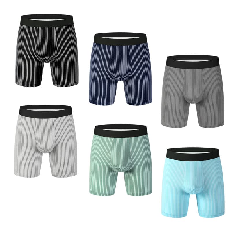 Men's Underwear Men's Long Boxer Shorts Boxer Shorts Stripes Fashion New Style