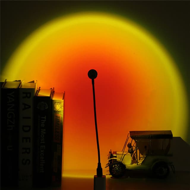 Creative Sunset Sunset Lamp Cross border Dawn Breaking Rainbow Projection Sunset Lamp Afterglow Atmosphere Photography
