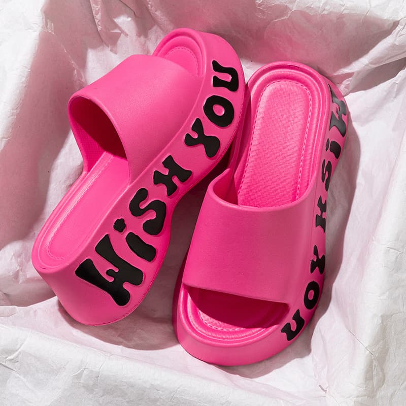 Women's Trendy Platform Sandals Summer 2025 Style Non Slip Height Increasing High End Sandals For Home And Outdoor Wear
