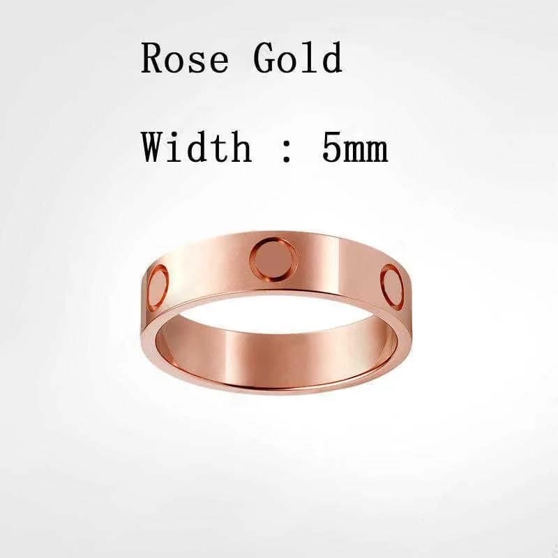 Bague Nail Love pour femme, bague classique de luxe en or pour l'amour et le mariage, avec pochette rouge, inaltérable et hypoallergénique.