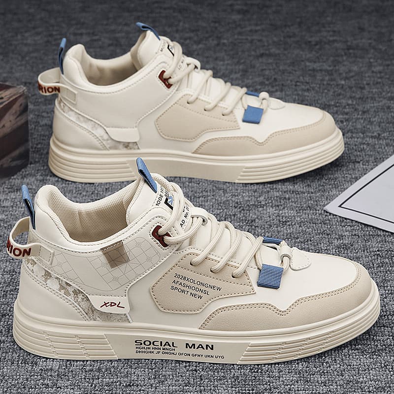 Canvas high top spring men's shoes 2024 new spring sports casual white student men's shoes all-match shoes