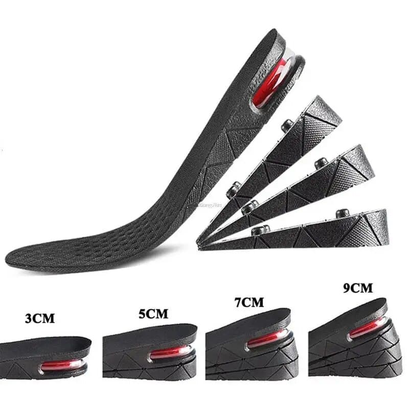 Height Increase Insoles Air Shoe Cushion Lift Insert Men Women 3-9cm Invisible Variable Insole Adjustable Cut Taller