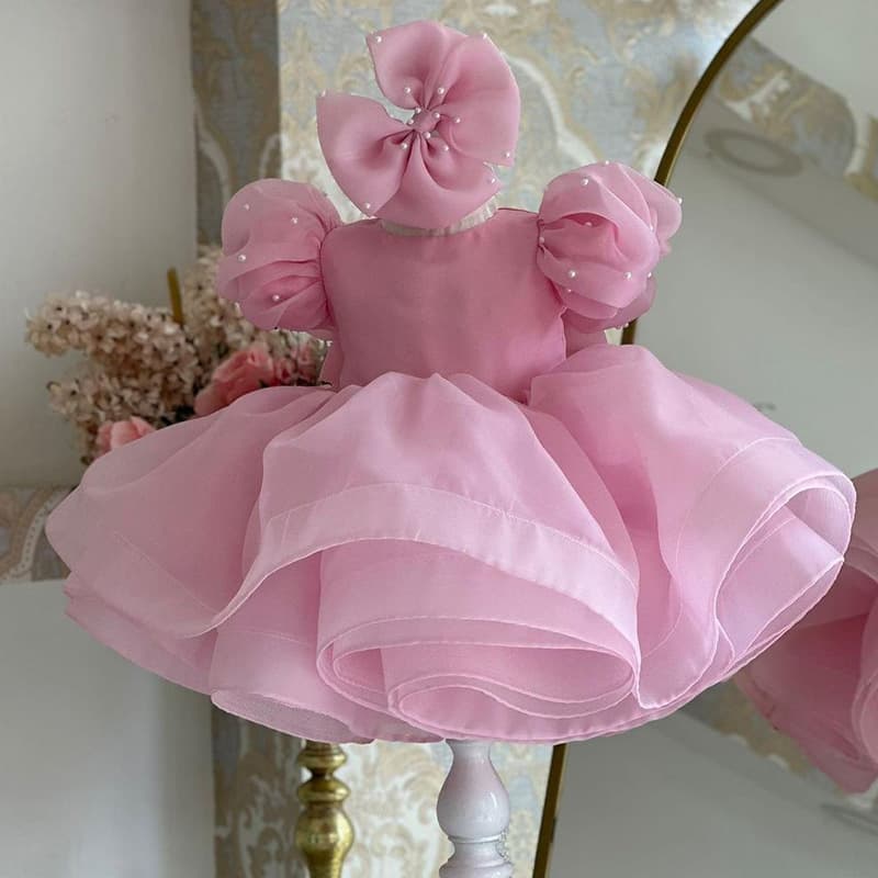 Princess Dress Children's Dress New Style Sweet Princess Tutu Skirt First Birthday Party Piano Performance Costume
