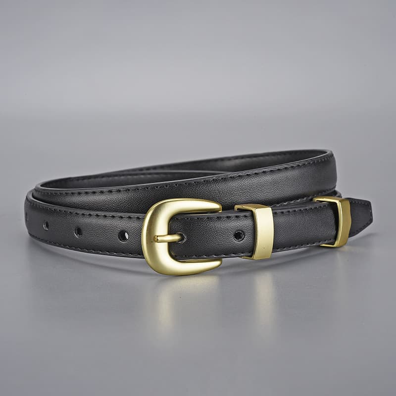 Genuine Leather Women's Alloy Needle Buckle Thin Waistband With A High-end Sense, Fashionable And Versatile Decorative