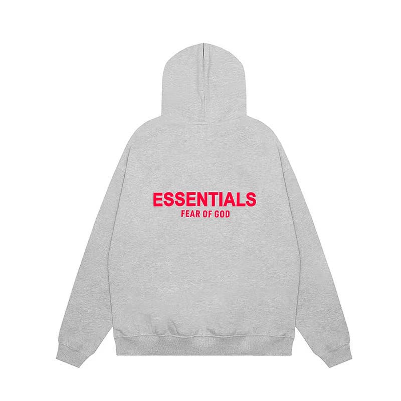 Sweat à capuche en silicone 2025 avec lettrage noir floqué FOG Sub-line ESSENTIALS, marque tendance transfrontalière