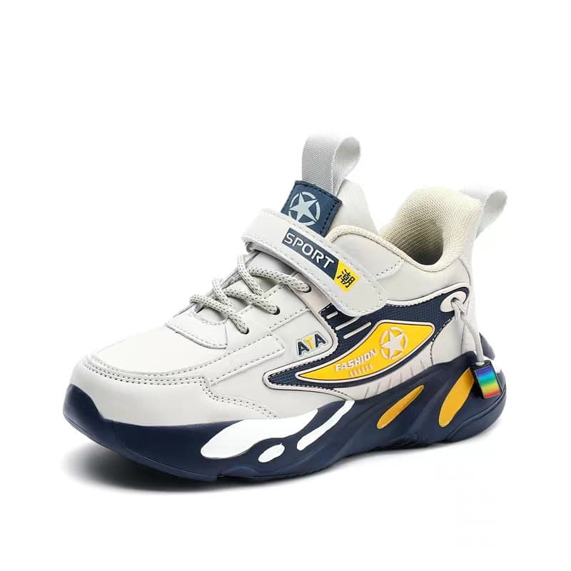 Boys' Sneakers Spring Running Shoes CuHK Kids' Net Leather Casual Shoes Anti-slip And Wear-resistant