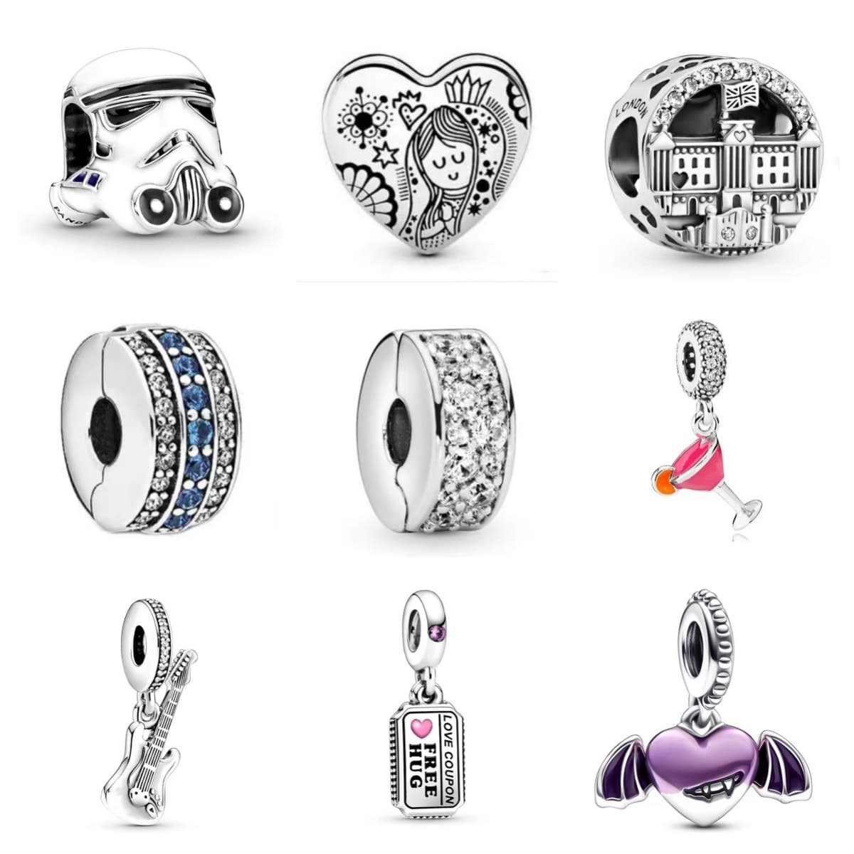 New Style Beads Snake Bone Chain Bracelet Positioning Buckle Heart Demon Tooth Plate Necklace Accessories Pendant