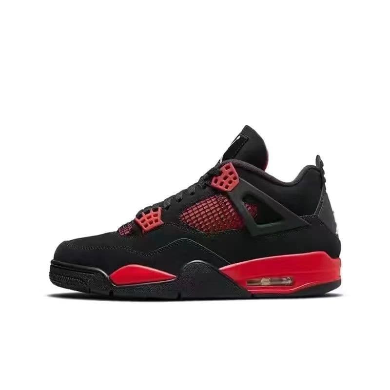 Chaussures de basket-ball 4s Bred chaussures de sport métalliques blanc noir ciment chat royauté champignon hommes formateur rétro 4 femmes chauss