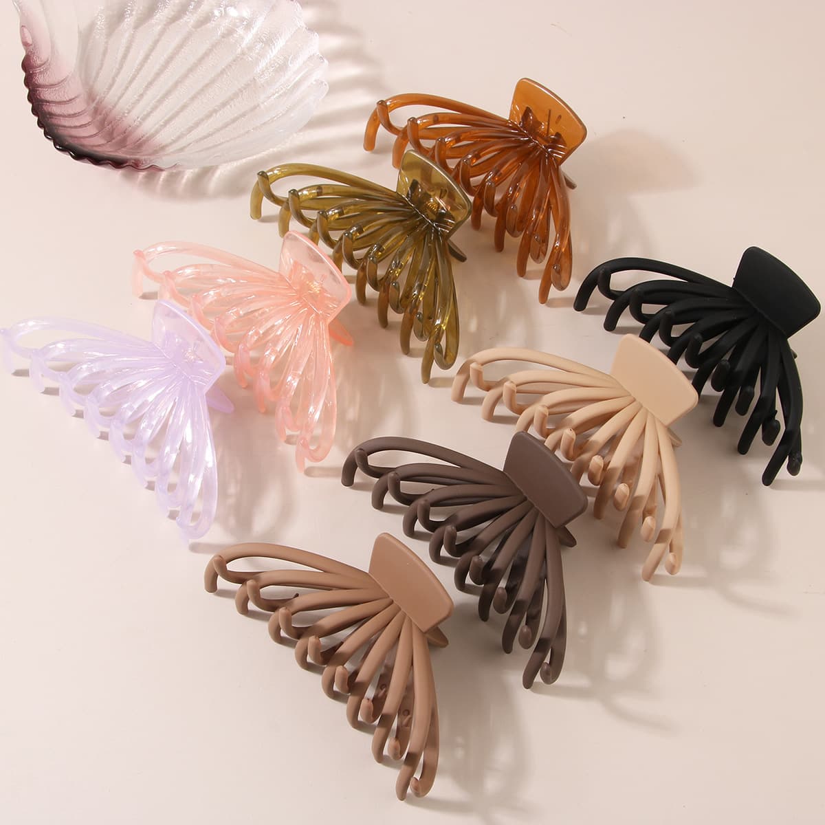 Large frosted grab clip keel Shark clip Octopus hair clip disc hair clip wholesale
