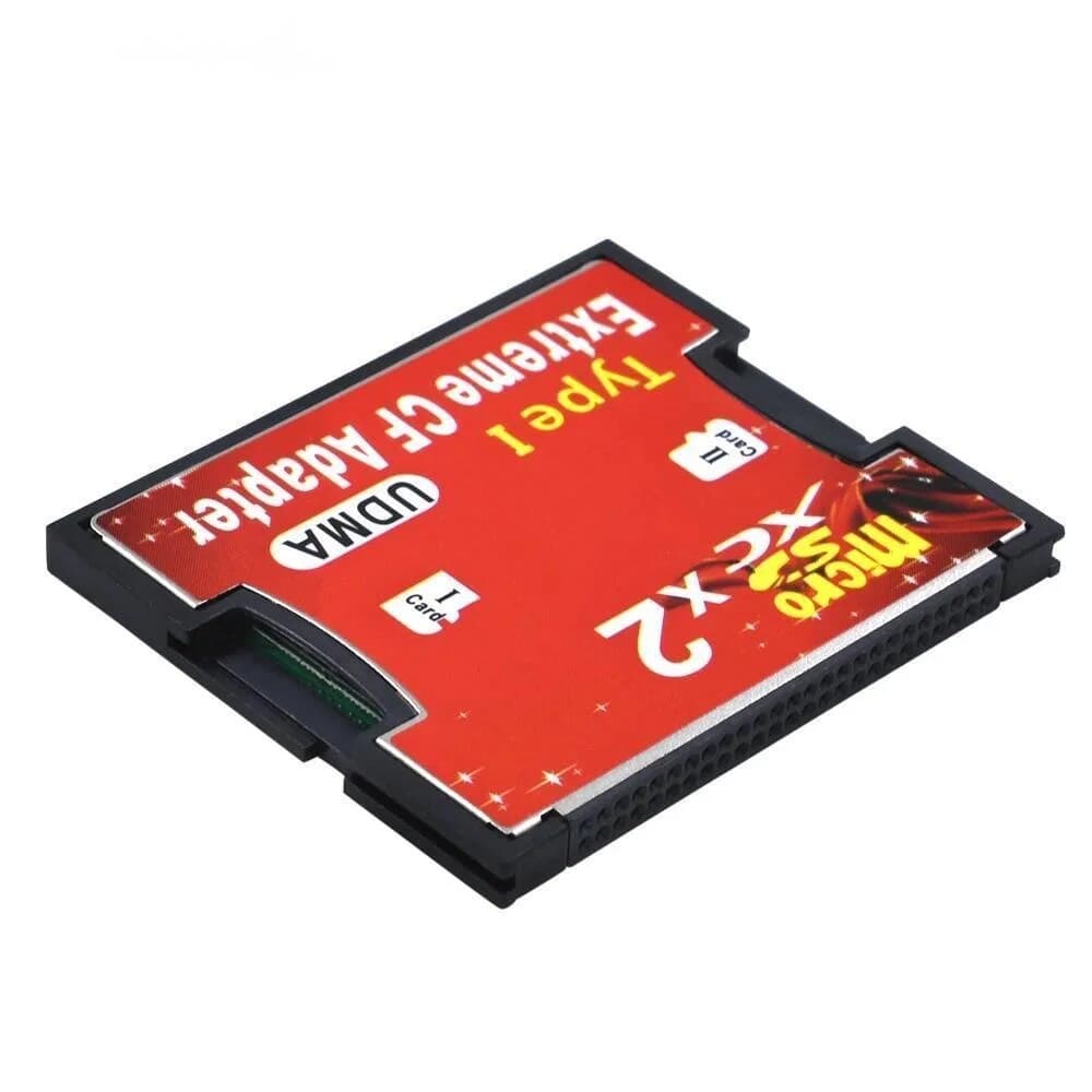 NEW Dual Micro SD TF CF Adapter SDHC SDXC Type I To Compact Flash Memory Card Reader Converter For Camera