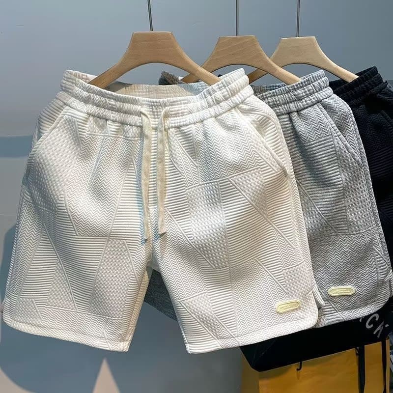 Men's Clothing [UrbanBreeze] Men's 5/4 Casual Shorts - Loose Fit Summer Mid-Length | Trendy Streetwear Bottom