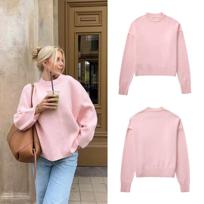 Women's temperament casual loose knit sweater