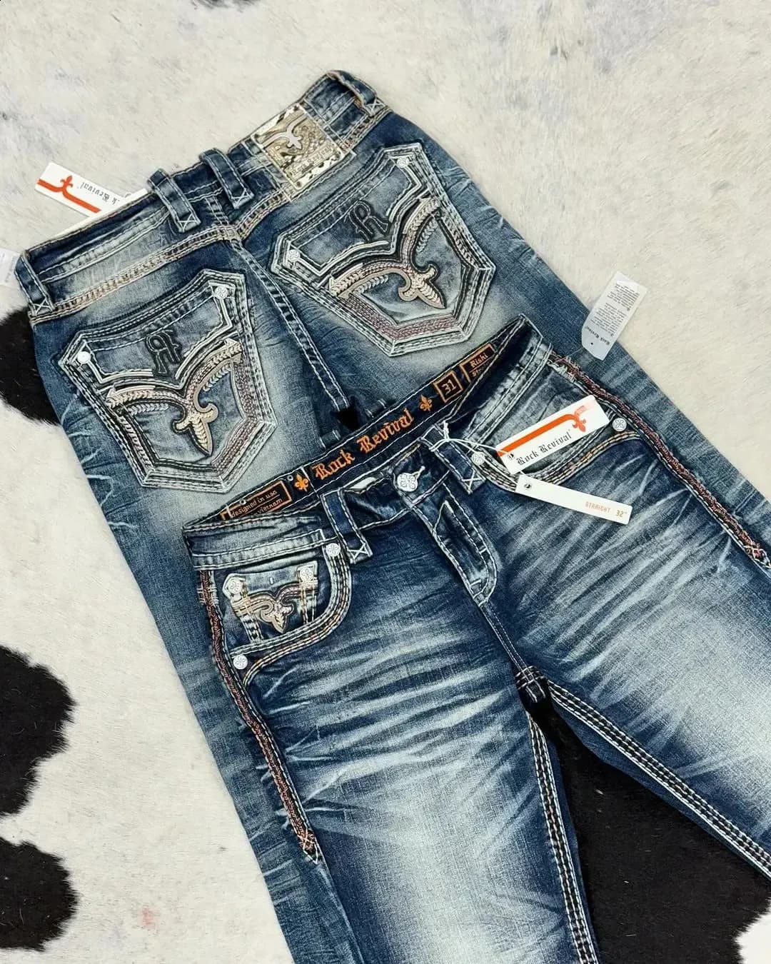 retro street embroidery loose jeans high waisted Haruku fashion mens and womens washed casual y2k pants 240911