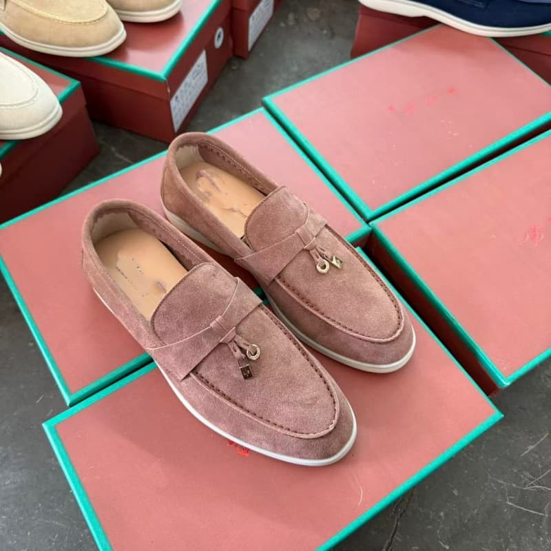 En stock : Mocassins plats décontractés pour femmes LP, de haute qualité, à enfiler, à semelle souple, confortables et faciles à porter.
