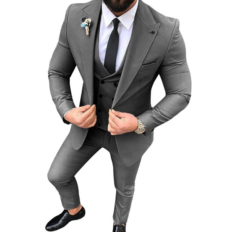Three piece for the groom and groomsman, wedding banquet, oversized suit