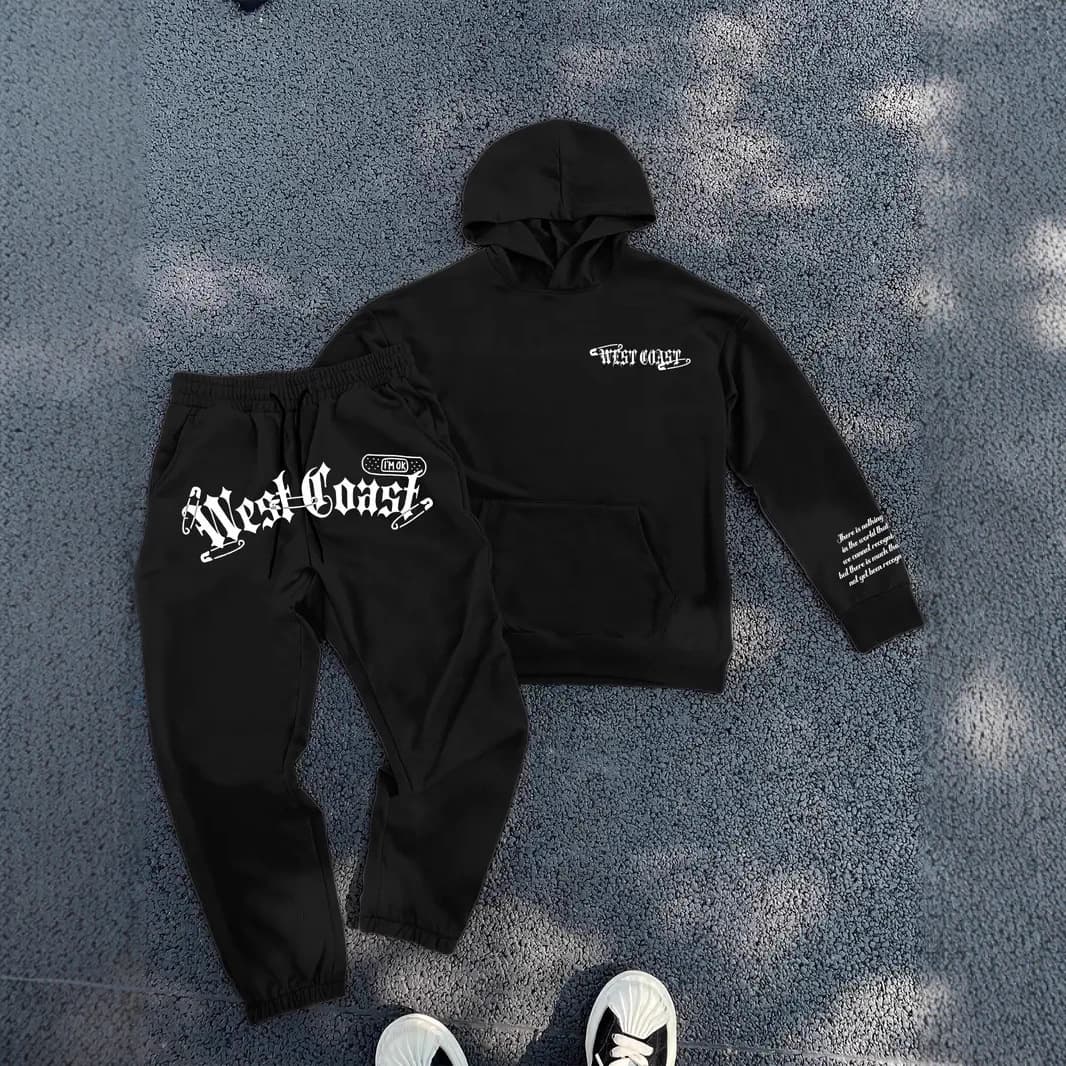Men's 3D Digital Print Hoodie & Jogger Set - Trendy Streetwear For Casual Comfort