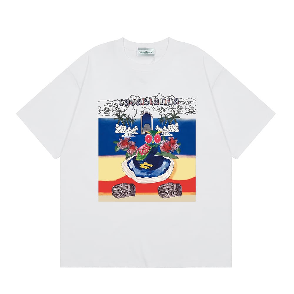 T-shirt ample à manches courtes pour hommes et femmes, imprimé printemps et été