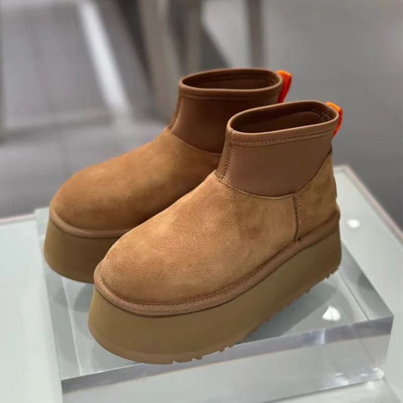 2025 Winter New Mini Dipu Women's Thick Bottom Increased Fur Integrated Snow Thickened Warm Cotton Shoes Short Boots