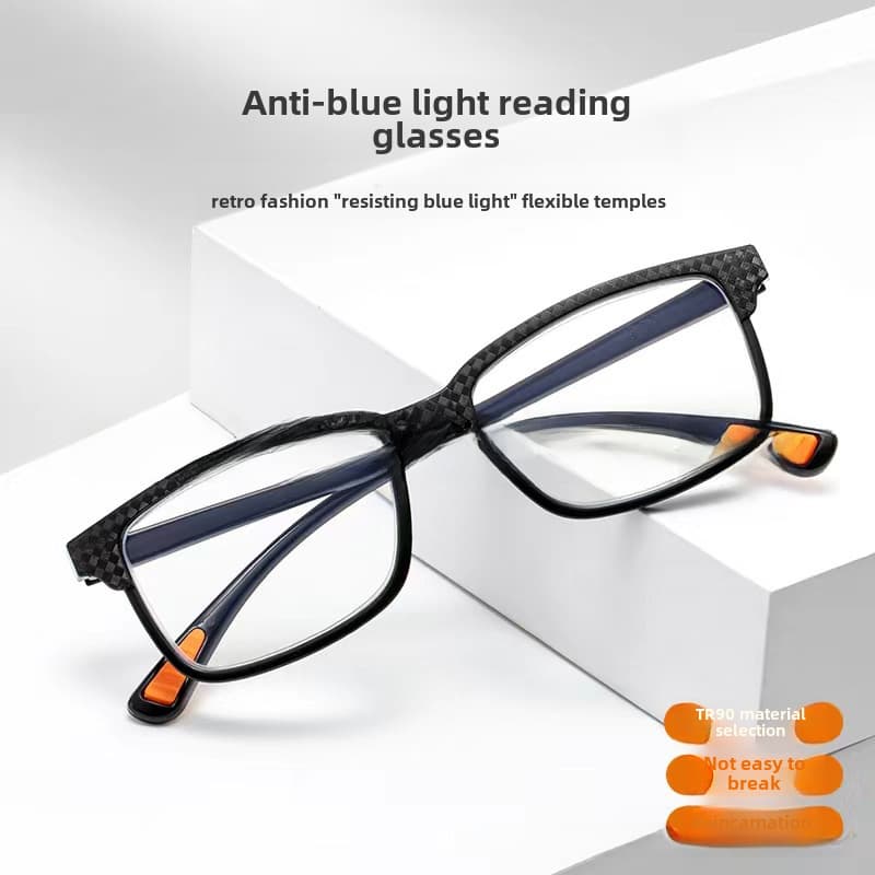 New ultra-light reading glasses finished Anti-blue light reading glasses Intelligent Zoom automatic adjustment black Technology anti-radiation HD