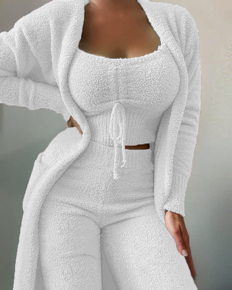 Women's long sleeve pants plush suit