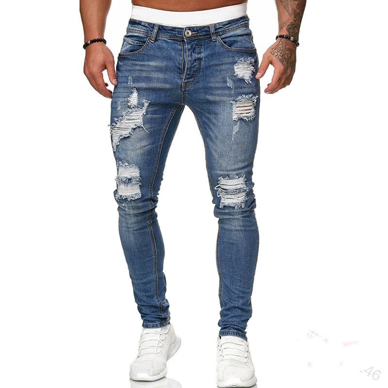 Casual Fashion Men's Wide Leg Jeans Long Pants