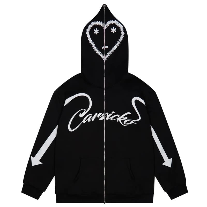 Y2k Aesthetic Hooded Sweatshirt - Oversized Unisex Streetwear Pullover With 3d Print (Black & Blue, Sizes M-Xl)