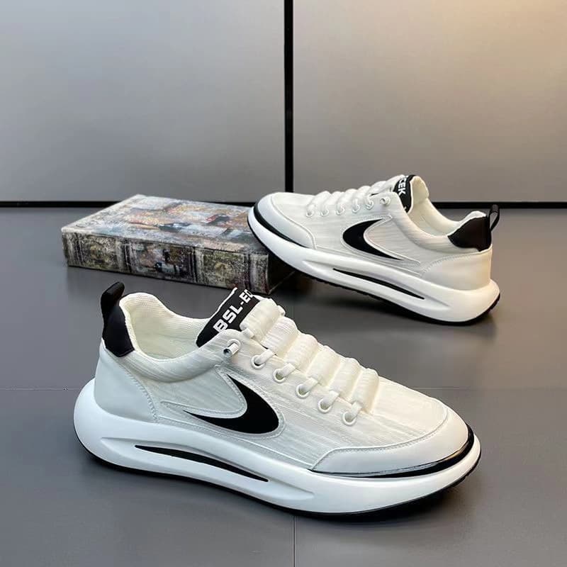 Men's Shoes Spring New Breathable Ice Silk Cloth Mesh Shoes Trendy And Versatile Dad Shoes Soft Sole Sports And Leisure Forrest Shoes