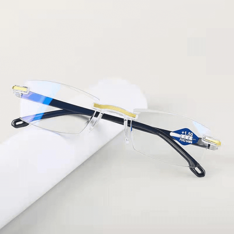 Unisex Anti-blue reading glasses Rimless reading glasses Cut edge reading glasses