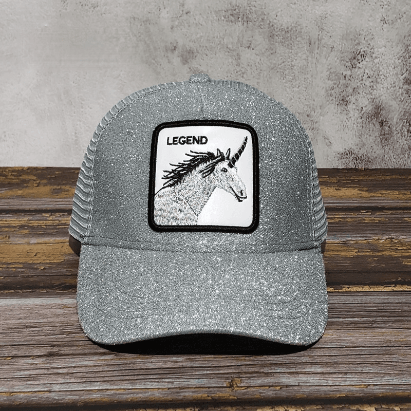 New Legend unicorn Animal Embroidered Fashion Mesh Baseball Cap Lovely Animals Caps Women & Men Snapback Cap Dad Hat