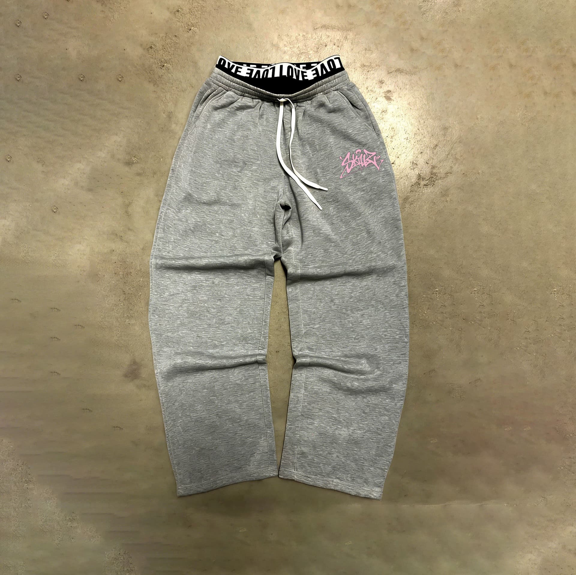 Men's Clothing Spring/Summer Loose Casual Y2K Street Style Small Logo Letter Print Casual Pants Double Waistband Pants