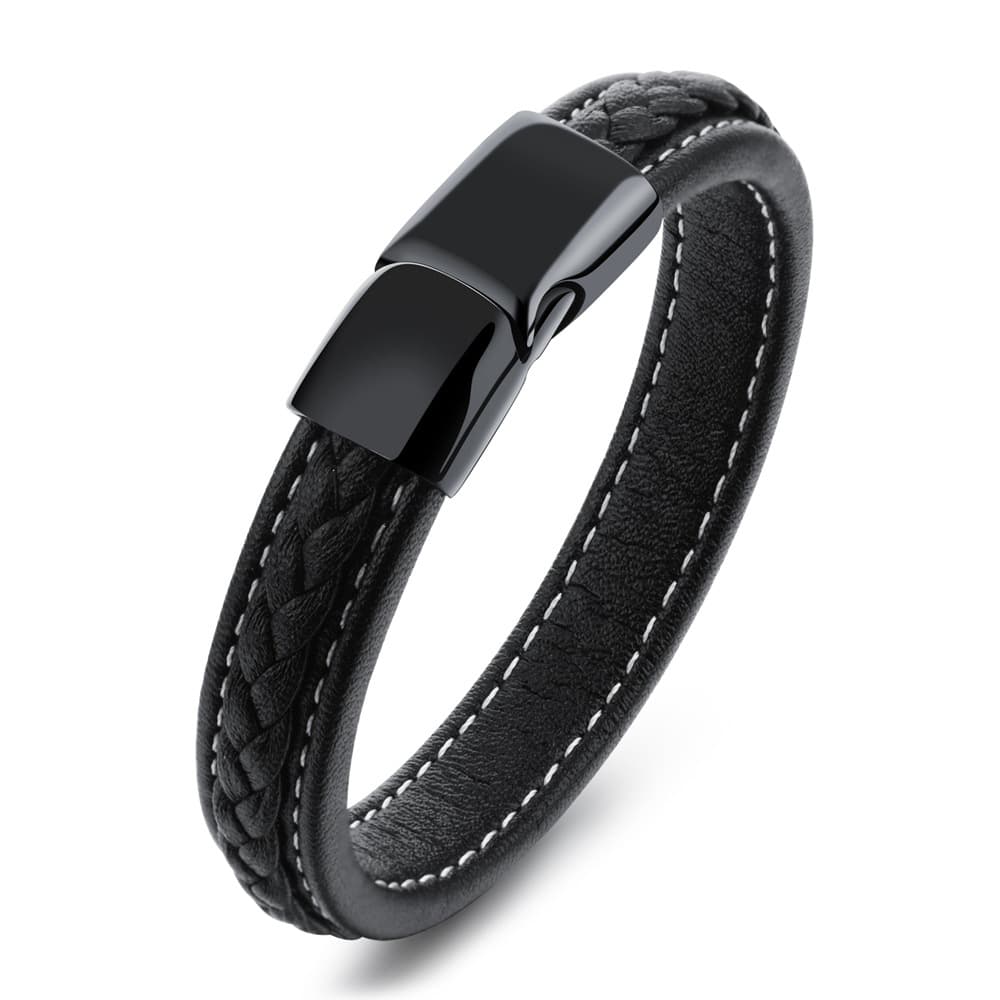 Hot Selling Leather Braided Rope Korean Style Men's Woven Bracelet