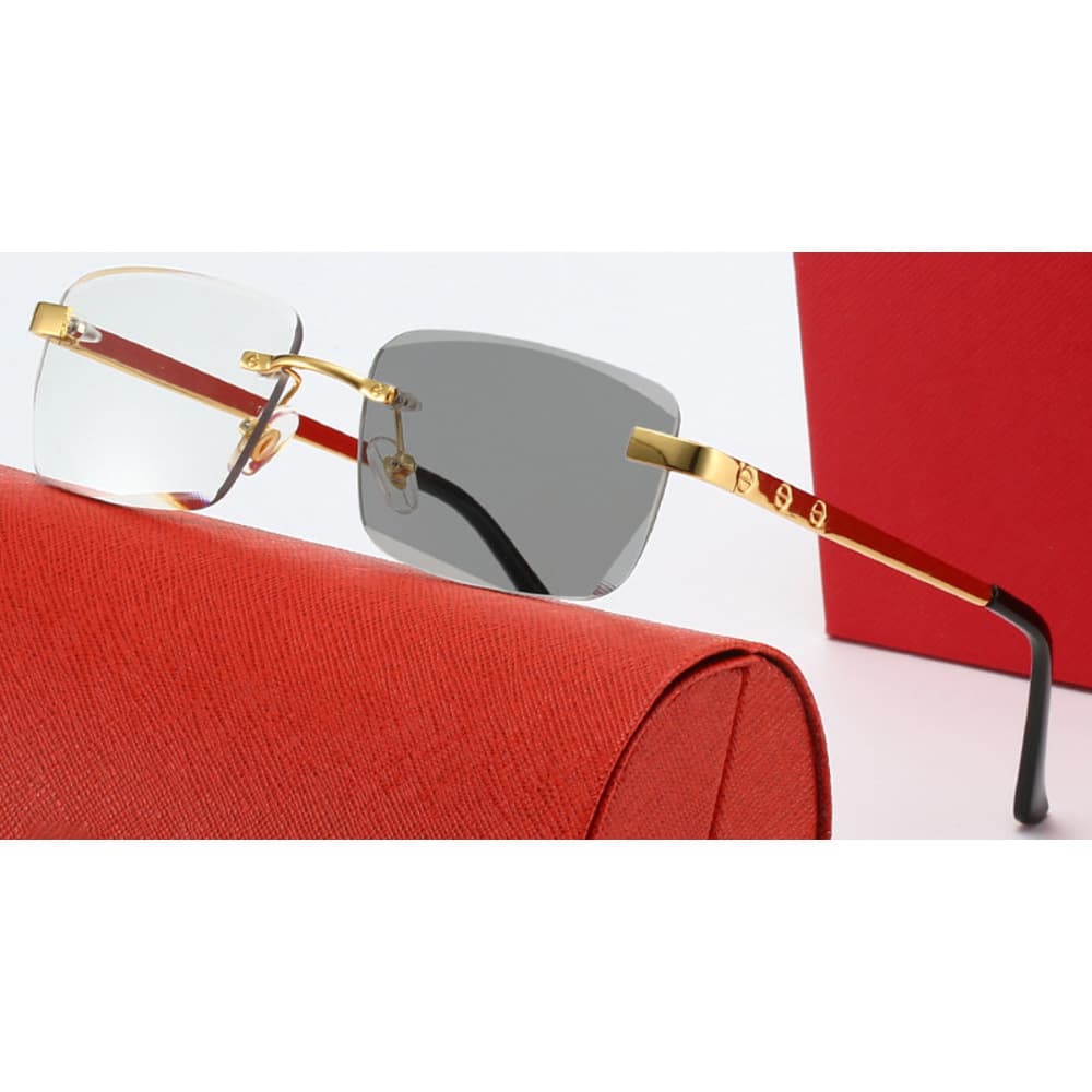 New Kajia Frameless Glasses For Men, Fashionable Cut-edge Smart Photochromic Lenses, European And American Cross-border Women's