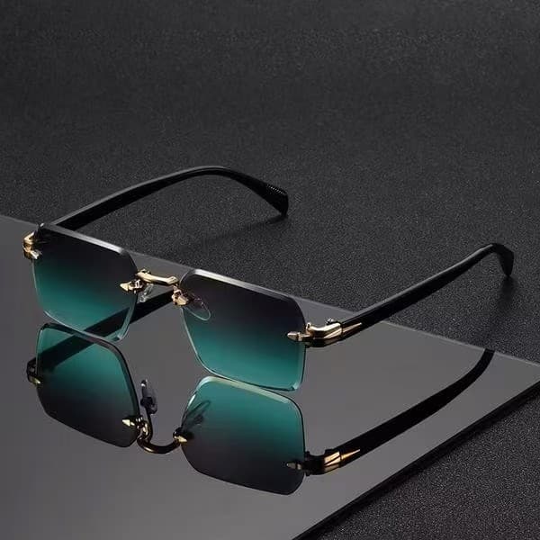 New Trendy Frameless Fashion For Men Women, European And American Cut-edge Sunglasses, Personalized Sunglasses