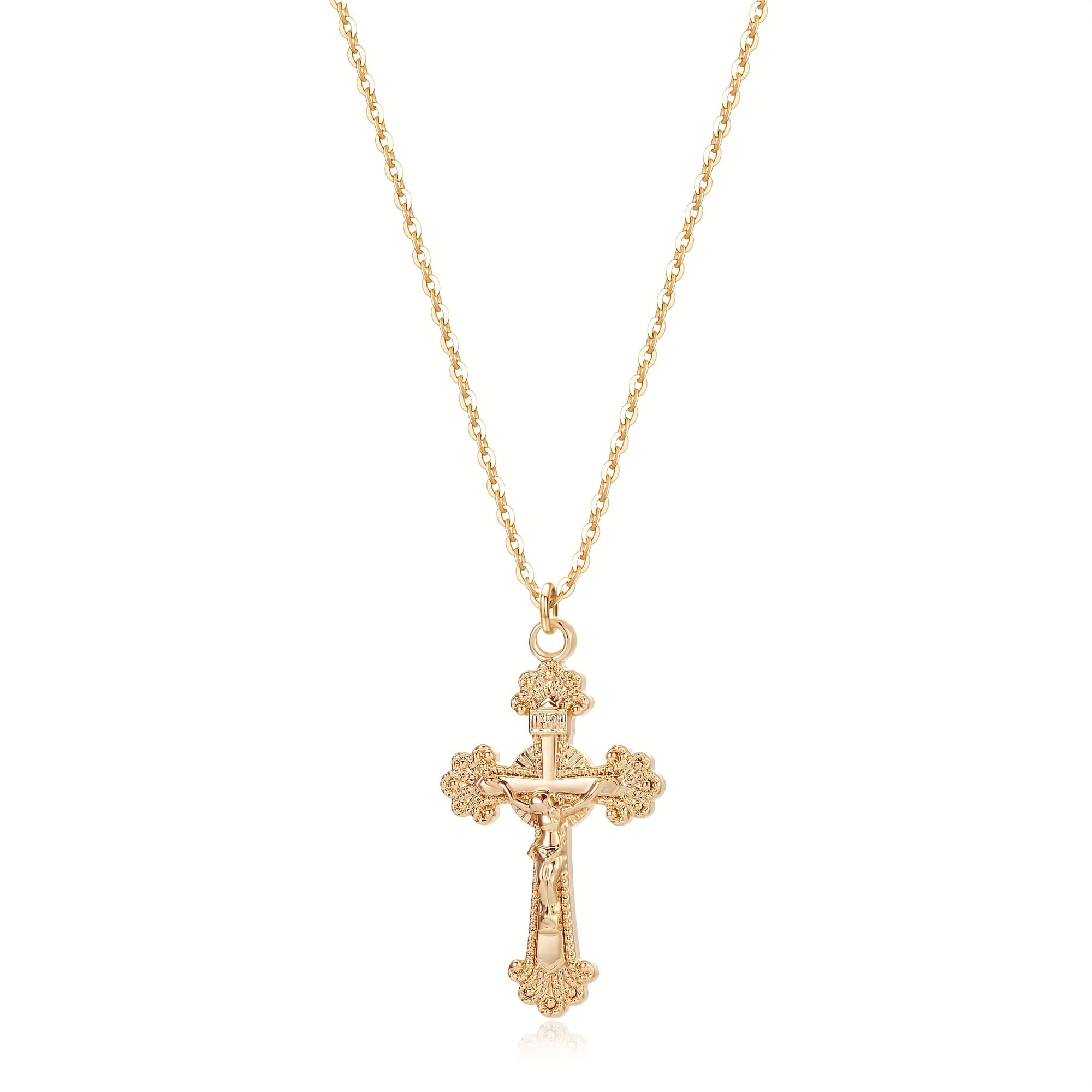 Cross Necklace Faith Pendant, Electroplated Exquisite Chain, Minimalism, Simplicity, God's Prayer, Religious Jewelry