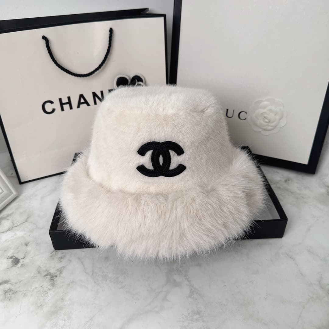 Chapeau de pêcheur haut de gamme en poils de lapin, chapeau seau de grande valeur, tempérament féminin, chapeau à la mode pour l'automne et l'hiv