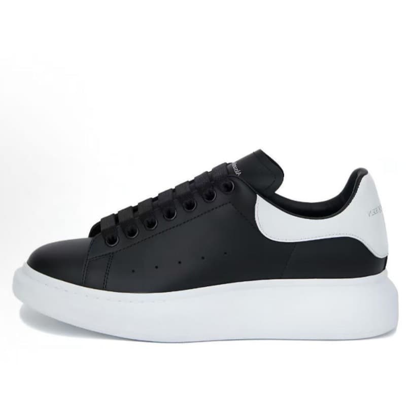 Baskets décontractées à semelle épaisse en cuir de vachette pleine fleur, chaussures à plateforme style McQueen, rehaussantes, tendance original