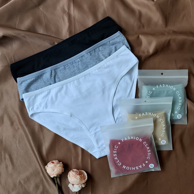 Women's briefs mid-waist skin-friendly cotton independent packaging simple breathable hip lift trousers