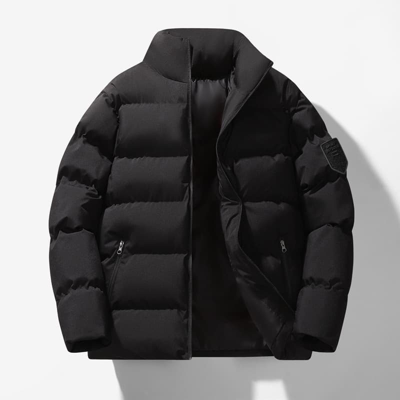 Autumn and Winter Men's Cotton Clothes Trendy Cotton Clothes Thickened Cotton Jackets Bread Jacket Stand Collar Jacket Men's Manufacturer Wholesale